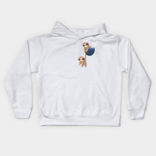 Hanging Pocket Sloth Kids Hoodie